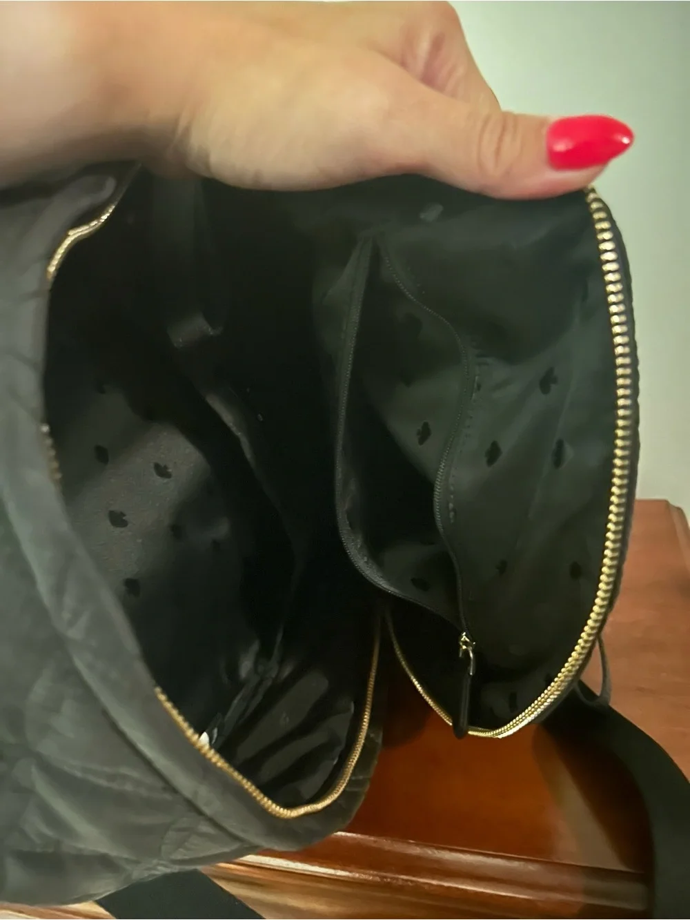 kate spade Quilted Black Nylon Backpack